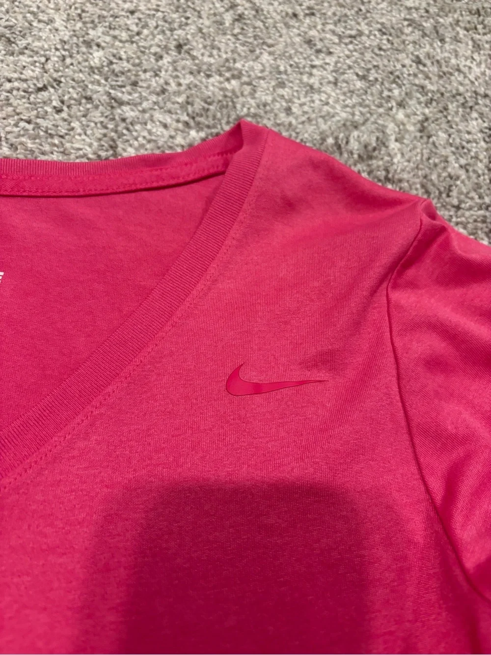 Nike Women’s Long Sleeve V-Neck Top - Pink